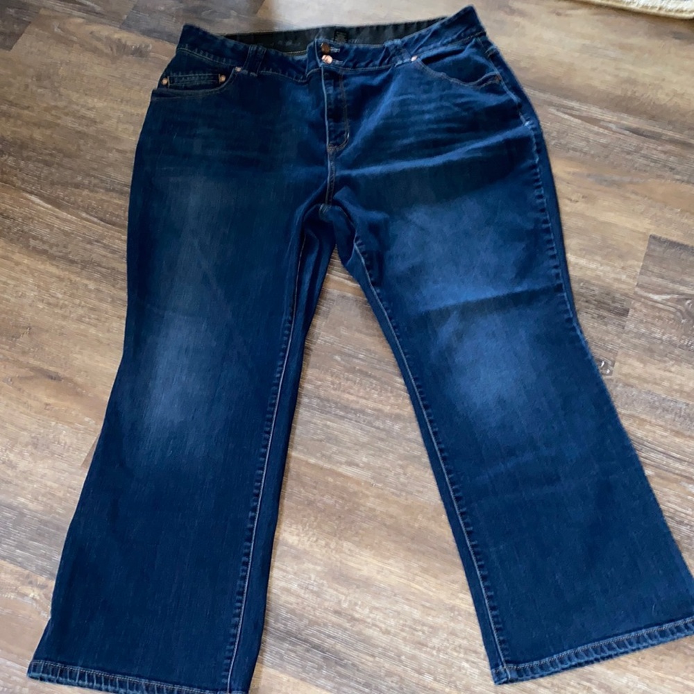 Lane Bryant bootcut blue jeans size 22 Petite